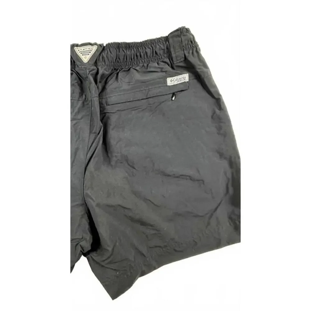 Columbia PFG Swim Trunks Mens Large Black Nylon Fishing Shorts Quick Dry Lined